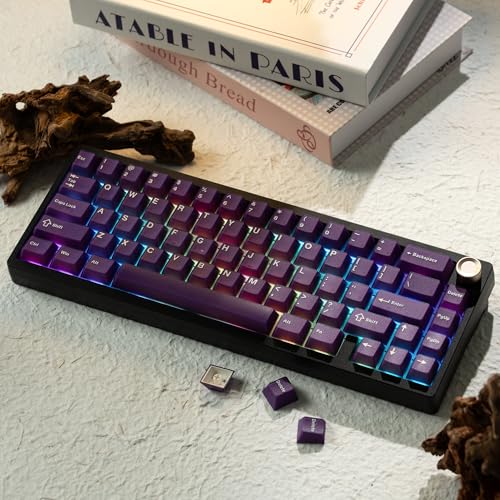 Image of dagaladoo Purple Keyboard keycaps,Double Shot PBT keycaps Jade