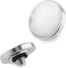 Haoge 12mm Metal Shutter Release Button for Fujifilm XT5 X-Pro3 XT50 Nikon Zf DF and Leica Q3 M10 M-11 Concave Silver, New Version: Diameter 12mm