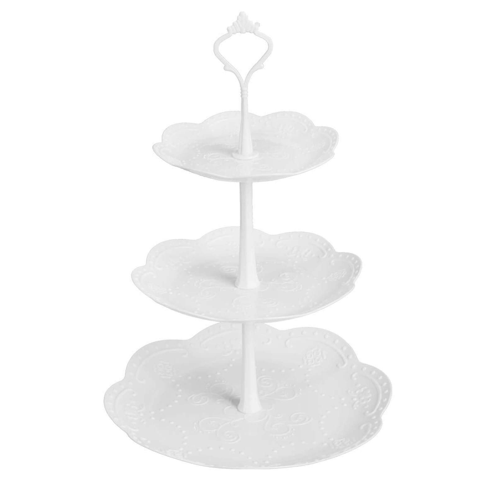 Ryckey Cake Stands 3 Tier Cupcake Stand Plastic Tiered Serving Stand