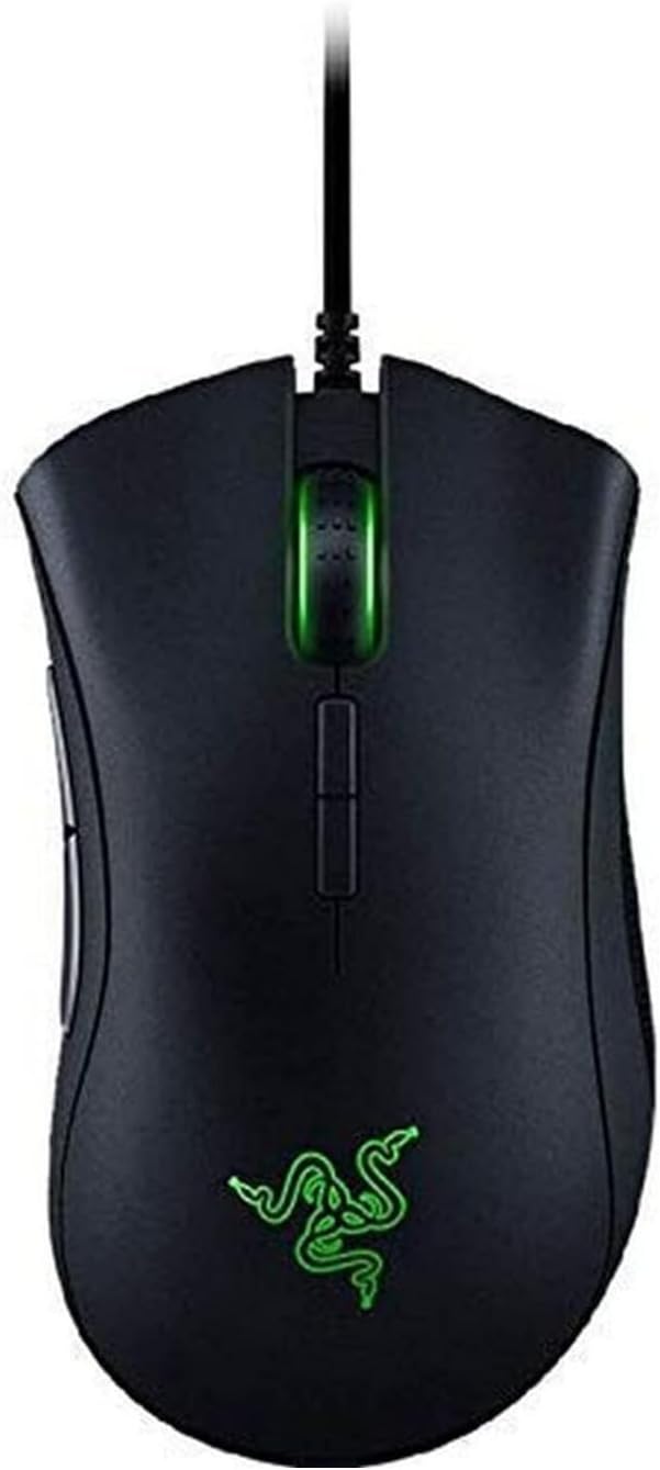 DeathAdder Elite Gaming Mouse: 16,000 DPI Optical Sensor - Chroma RGB Lighting - 7 Programmable Buttons - Mechanical Switches - Rubber Side Grips - Matte Black