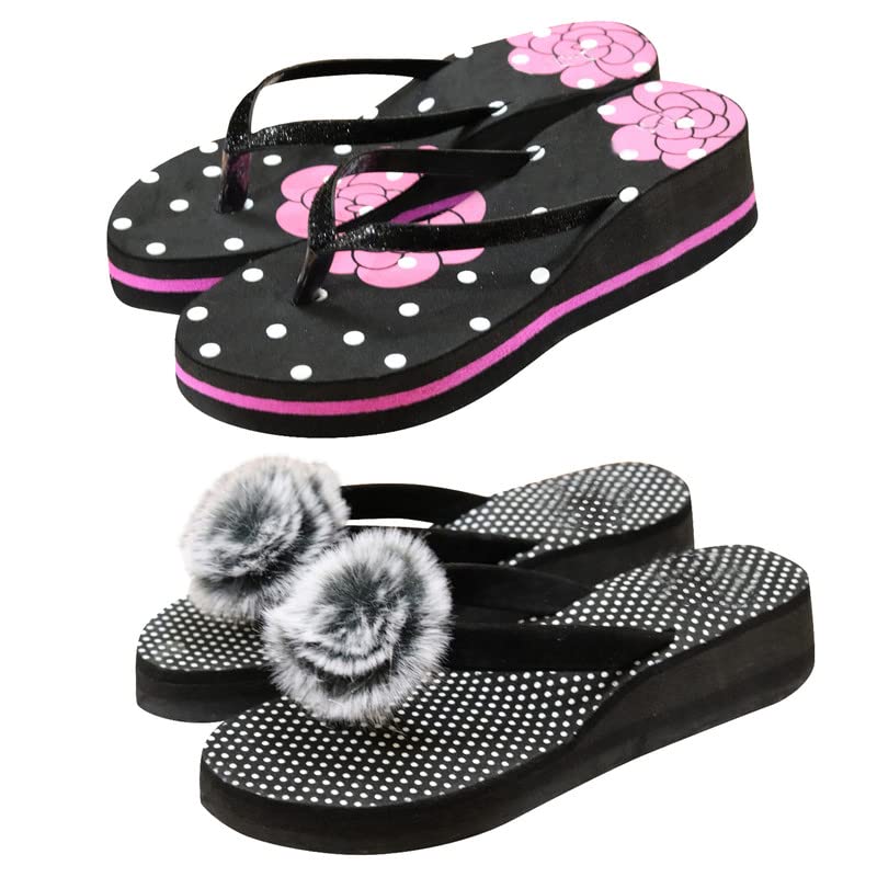 HD Heel Stylish and Soft Comfortable Flip Flop Combo Slipper for Women Pack of 2 Size 5 (B0C1ZQ3QFL) Amazon Price History, Amazon Price Tracker