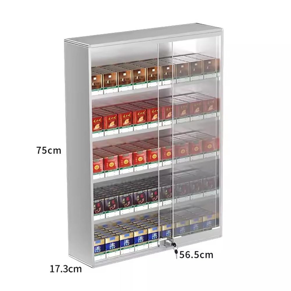 commercial cigarette cabinet Amazon.com: exproyzk Cigarette Retail Cabinet Commercial Showcase for  Cigar, Candy or Collectibles, Cabinet Organizer for Supermarkets, Bars,  Market, with Lock and Key (Color : Silver, Size : 56.5x17.3x75cm) :  Everything Else