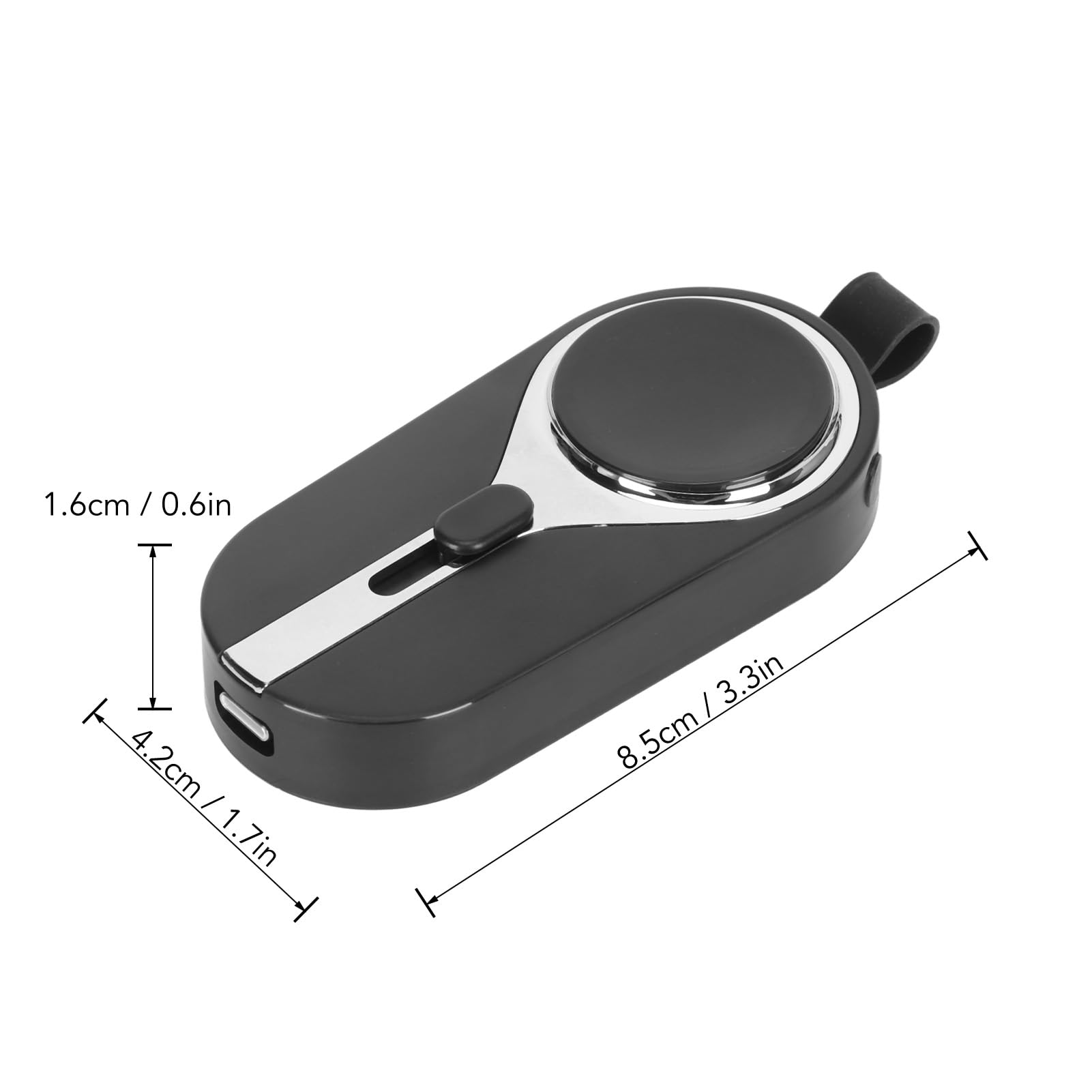 POENVFPO Mini Banque d'alimentation d'urgence Portable 2 en 1, capacité de 2000 MAh, Chargeur Porte-clés Compact pour Montre Téléphone iOS, Chargement sans Fil pour Une Utilisation d'urgence en