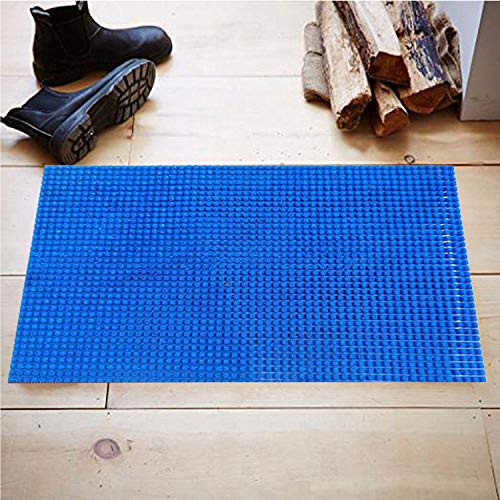 Image of Kuber Industries Turf Design PVC Door Mat - 24 inchx16 inch (Blue)