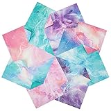 TAMAÑO PERFECTO - Aproximadamente 5.78" ancho, 5.78" a largo, tamaño de papel cuadrado adecuado para origami, El diseño de doble cara garantiza que no importa cómo se pliegue, siempre puedes ver el color.