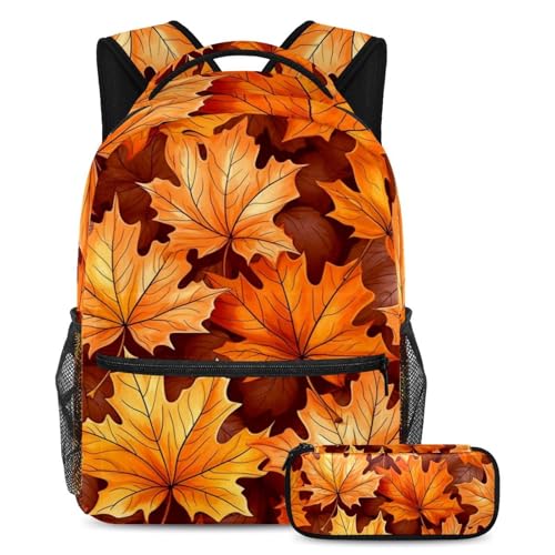 Sac à dos grande capacité feuilles d'automne pour ranger toutes ses affaires
