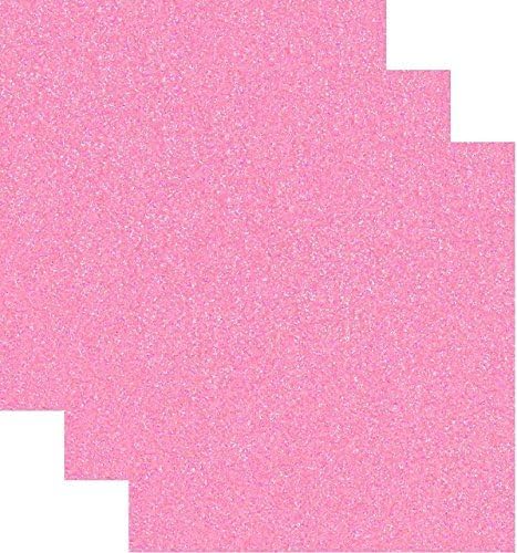 Miniatura 2 de Siser vinilo de transferencia térmica con brillantina para camisetas, 10 x 12 pulgadas (1 pie), 3 hojas precortadas