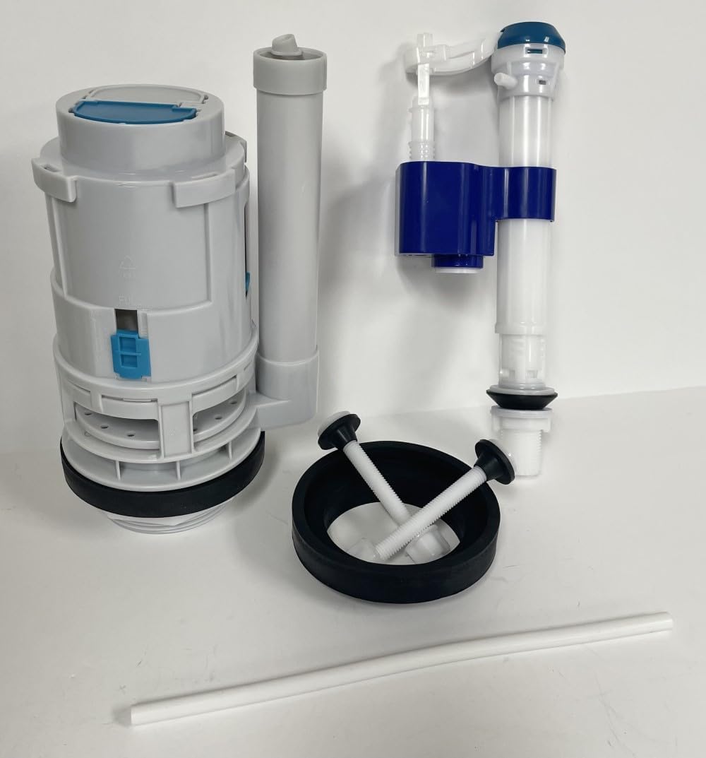 Glacier Bay Replacement Top Button 3 inch Two Piece Flush Valve and Fill Valve Kit by NuFlush