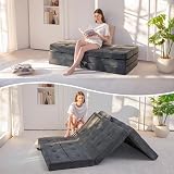 MAXYOYO Colchón Plegable de Espuma con Memoria – Cómoda Cama Portátil para Invitados, Camping y Sala de Estar