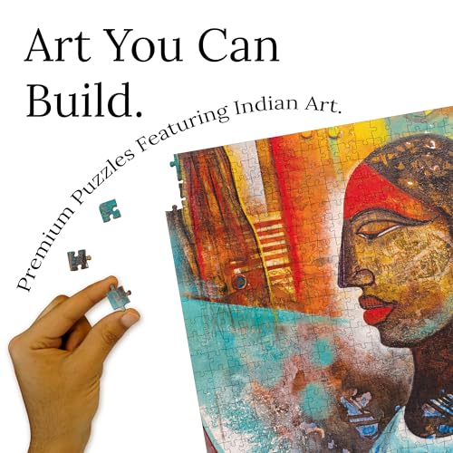 Image of 91 Knots | The Sindoor(सिंदूर) Lady, 1000 Pieces Premium Wooden Jigsaw Puzzle for Adults and Kids 12+ Years | Painting Puzzle with Unique Cuts for Gifting for Adults | Games for Focus and Memory