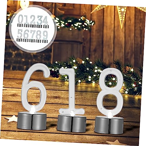 Zerodeko 10 Pcs luz de vela digital decoração de casamento vela sem chama decoração dourada luz notu