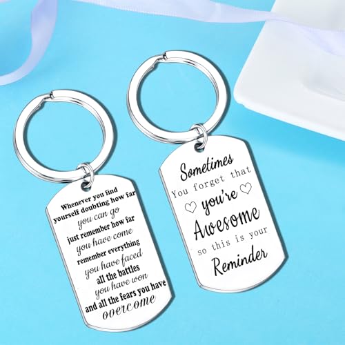 Inspirational Gifts For Men Women Mindfulness Gifts For Him Her Get Well Soon Gifts Positive Keyring Sometimes You Forget You Are Awesome Keyring - Image 2