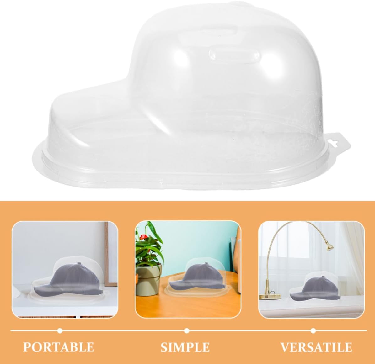 Portable Hat Storage Box for Baseball Caps, Travel Organizer Case