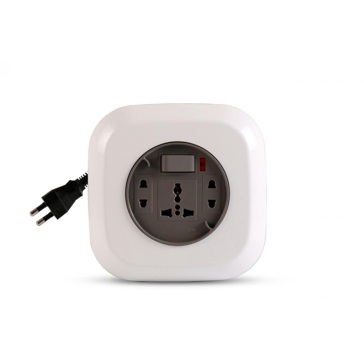 GM 3072 Plastic 2 Pin Flex Box Geo with Indicator and International Socket (White and Red)-image-37