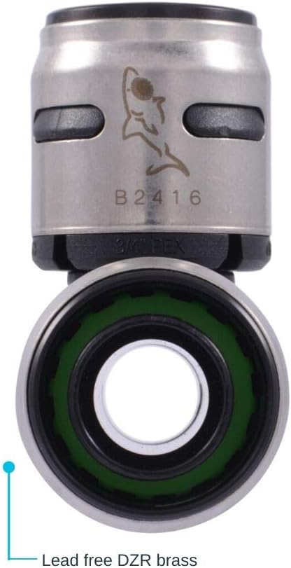 SharkBite 3/4 Inch EvoPEX Tee, Pack of 3, Push to Connect Plumbing Fitting, PEX, K370Z3