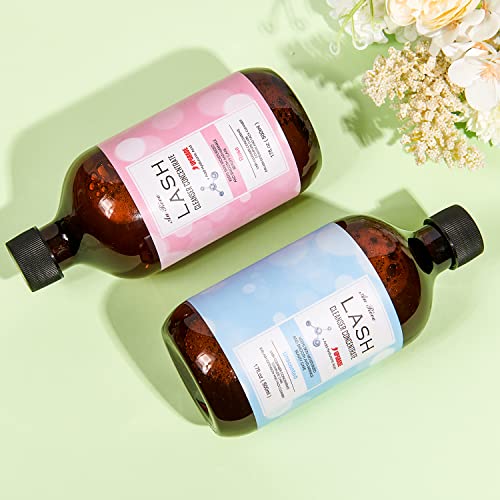 Aureve Lash Shampoo Concentrate 500Ml Lash Cleanser Concentrate Add Hyaluronic Acid Oil-Free Lash Extension Shampoo Perfect For Salon-Get Better Eyelash Cleaning And Eyelash Extension Experience，Rose #TOP3