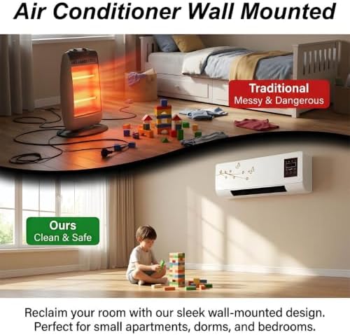 Wall Mounted Air Conditioner 2 in 1 Mini Split AC Wall Unit Heater - 3