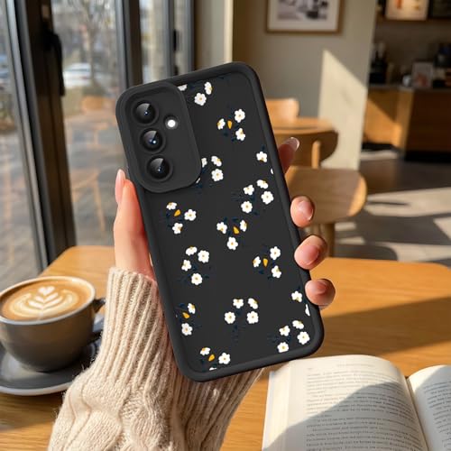 CASBST for Samsung Galaxy A36 5G Case, Creative Flower Pattern Design Girls Women Liquid Silicone Cover, Thicker Frame Shockproof and Scratch-Resistant Soft Case for Samsung A36 - Black by CASBST - Used condition - Image 4