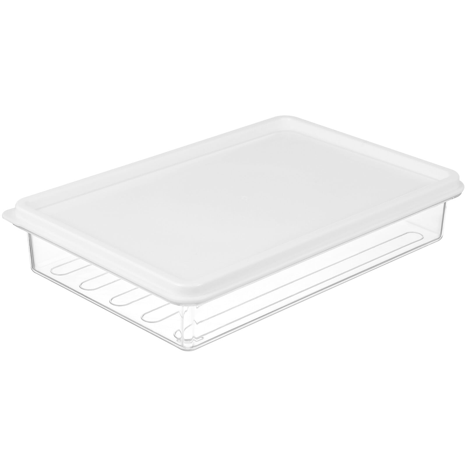 Bacon Keeper Food Storage Container with Lid Plastic Meat Saver Airtight Cold Cuts Cheese Container for Fridge Food Refrigerator Storage Box, 7.87 X 5.31 X 1.45 Inch, 550ml