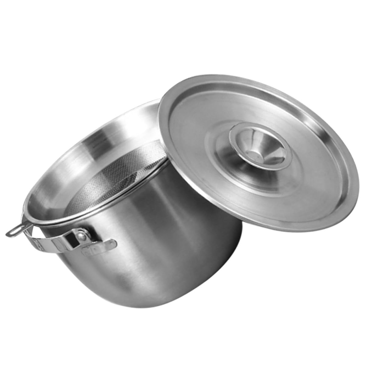 Colador de grasa de acero inoxidable con asa cómoda y gran capacidad de 2.8 L