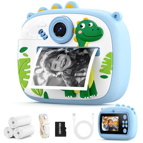 YOZISS Appareil Photo Instantané, 1080P Appareil Photo Enfant Instantanée, avec Lecteur de Cartes...