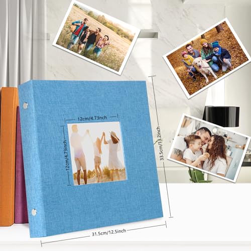 Miaikoe Photo Album 6x4 600 Pockets Slip in Large Capacity Album for Family Wedding Anniversary Linen Album Book Holds 600 Horizontal and Vertical 10x15cm Photos(600 Pockets - Image 2