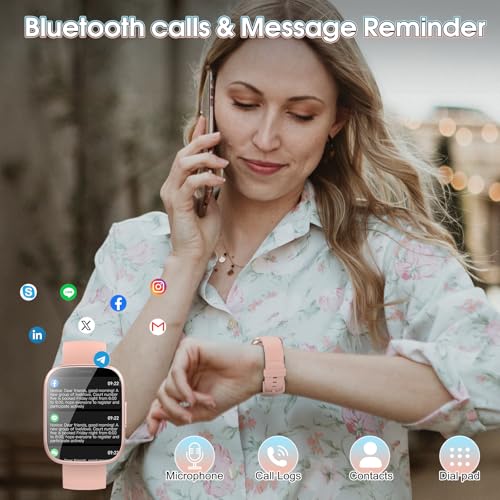 Smartwatch Herren Damen, 1,95" HD Fitnessuhr Damen mit Telefonfunktion, Smart Watch 112+ Sportmodi Fitnessuhr mit Herzfrequenz schrittzähler Schlafmonitor, IP68 Wasserdicht Sportuhr für Android iOS – Bild 3