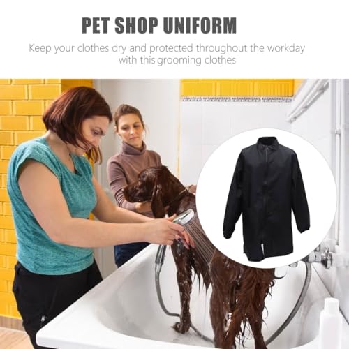 UKCOCO wasserdichte Haustierkosmetikerin Arbeitskleidung Schürze 31X20 Zoll Nylon Schutzkleidung Für Hundefriseur Nagelschneiden Und Haarschnitt Im Salon Und Zuhause