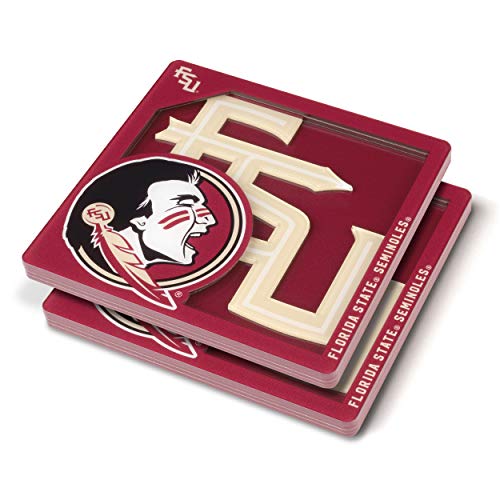 Image of YouTheFan NCAA NCAA 3D Logo Series Coasters