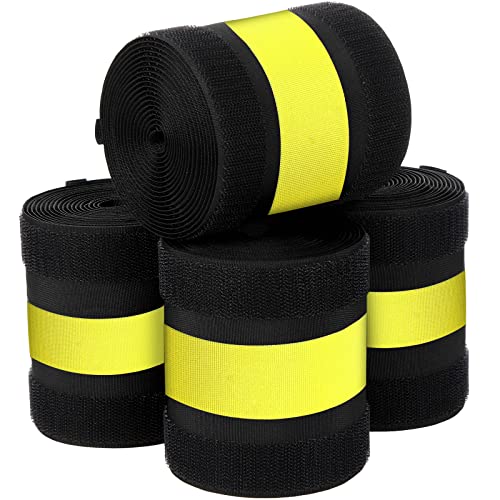 Image of WILLBOND Carpet Cord Cover Cable Protector Floor Cover Cable Protector Management Only for Commercial Office Carpet(39.37 ft,Black and Yellow)