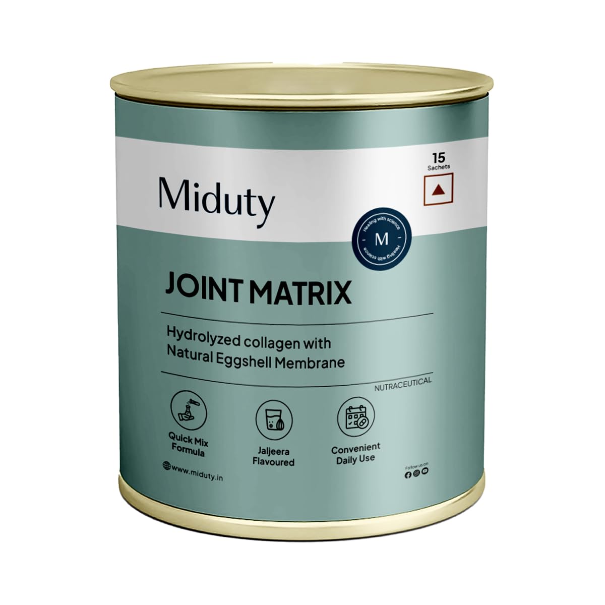 Miduty Build Joints Back For Rheumatoid Arthritis Supplement - Collagen Peptides Natural Egg Membrane, Boswellia and Glucosamine - Joint Pain Relief Supplement - 15 Sachets-image-17