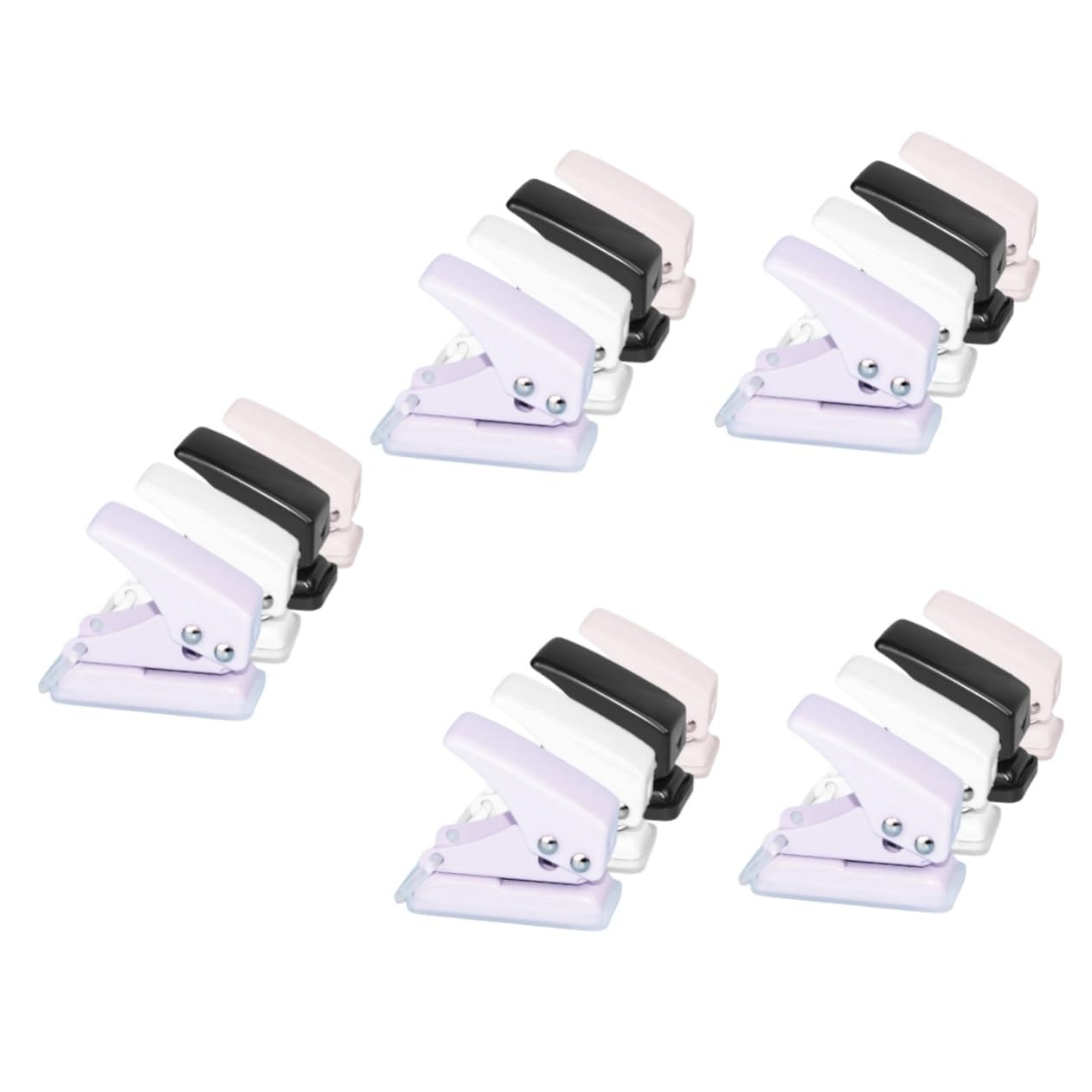DOITOOL 5 Ensembles Perforatrice À Papier Manuelle Perforateur De Bureau Pour Documents Fournitures De Bureau Compacte Durable 4 Pièces * 5