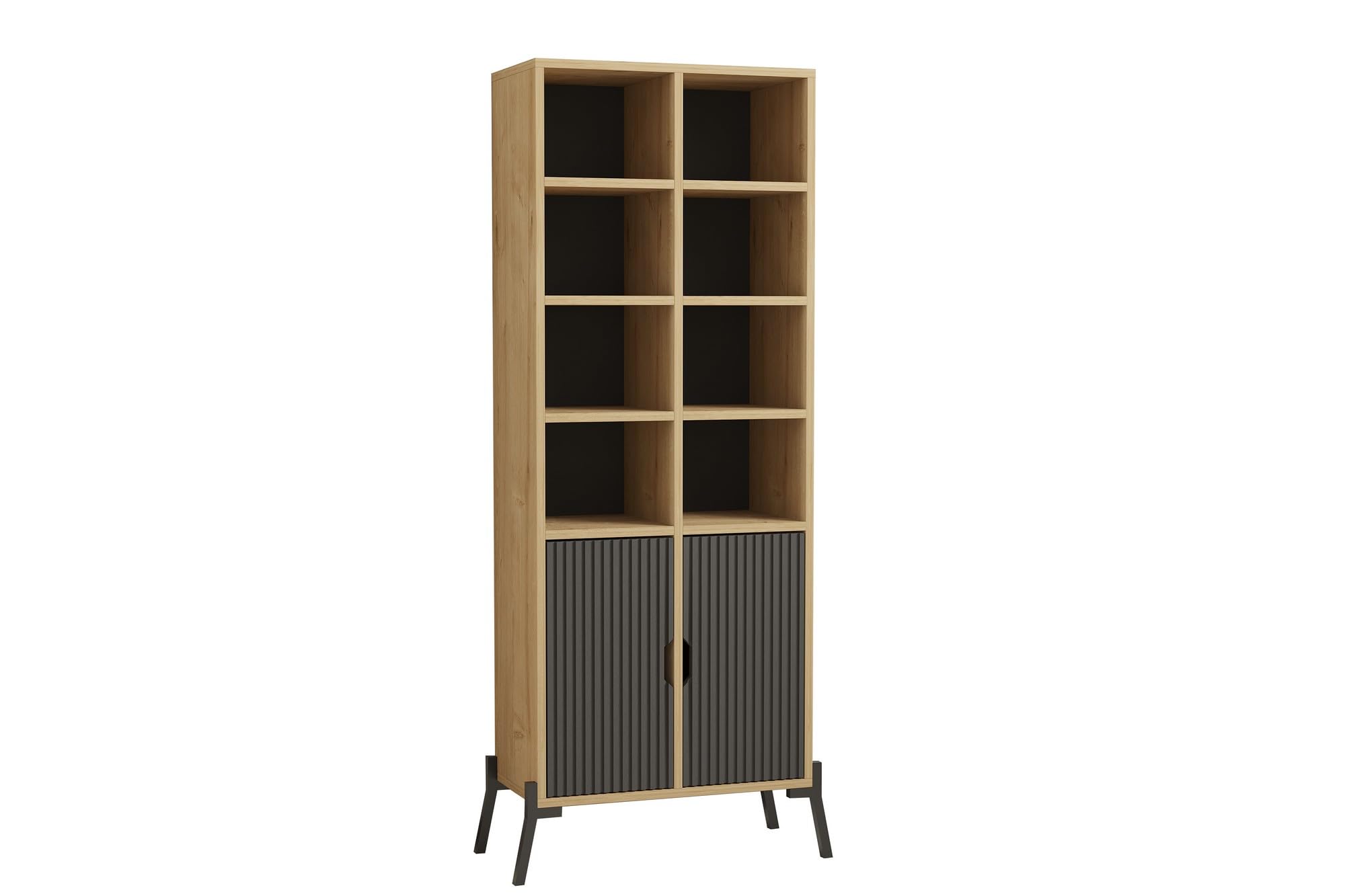 Hanah Home Bookshelf, Sapphire Oak Antracite, Taglia Unica