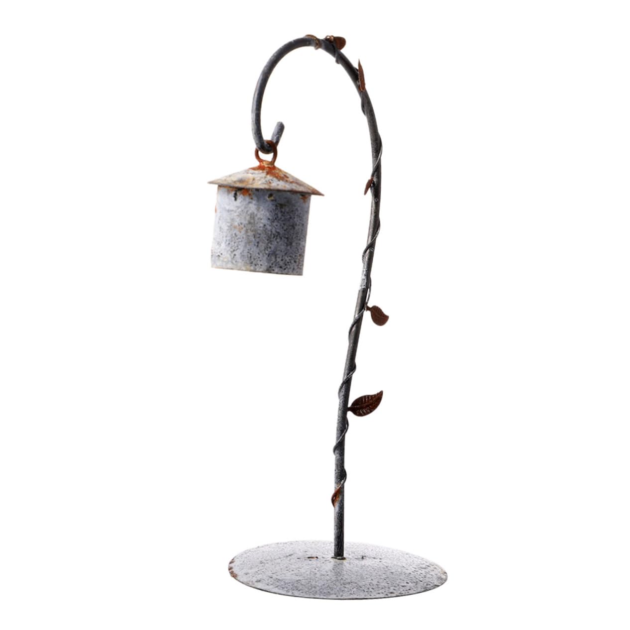 KICHOUSE Bird Nest Iron Art Decoration Micro Landscape Hanging Rack Bird Cage Iron Stands Desktop Hanging Adornments