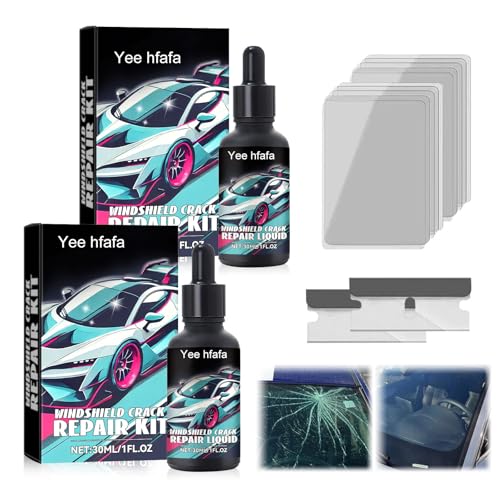2PCS Upgrade Windshield Crack Repair Kit, 2025 New Cracks Gone Glass Repair Kit, Professional Automotive Easy-to-use Windshield Chip Repair Tool, Quick Fix Windshields, Mirrors, All Crack Types