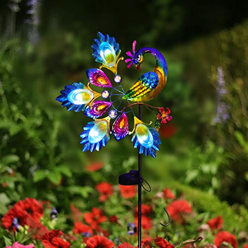 Amwgimi Garden Solar Lights Pathway Outdoor,Peacock Garden Stake Metal Lights Decorative Yard Art Waterproof Led Garden Lights,For Patio Yard Walkway Pathway Lawn Decoration #TOP16