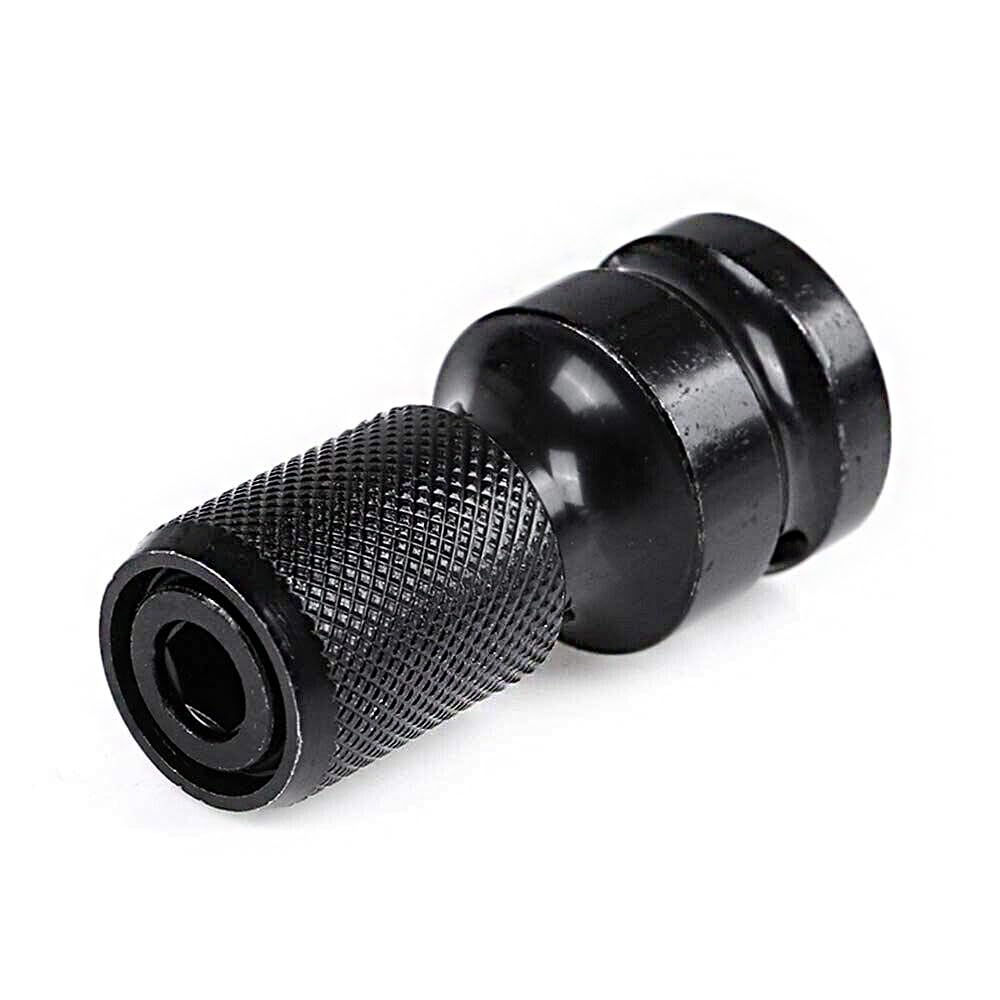 JPT Quick Release Impact Bit Holder, 1/2-Inch Square Drive to 1/4-Inch Hex Socket Adapter, Rapid Release Converter for Impact Wrench