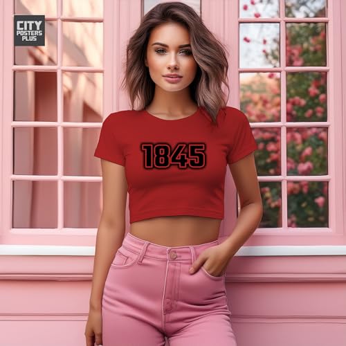 Crop top femme 1845 rouge idéal pour vos sorties d'été