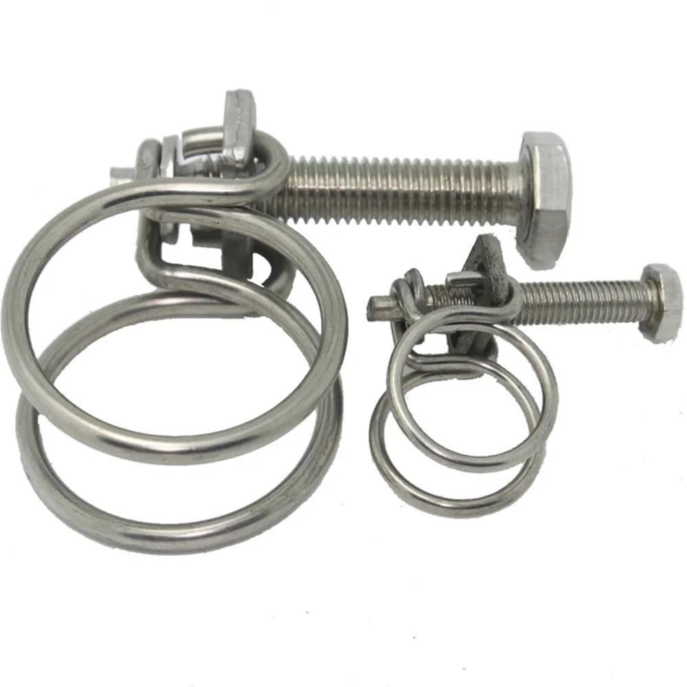 Podwójne zaciski do węży, zaciski do rur, Zacisk węża z podwójnym drutem ze stali nierdzewnej 304(2629mm X 3.0)