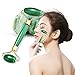 Produktbild Rosenquarz Roller und Gua Sha Jade Roller 100% hochwertigster natürlicher Jade für Gesichtsmassagegerät Roller Massage