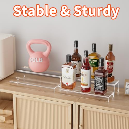 Image of JUESHA 2 Tier Liquor Bottle Display Shelf