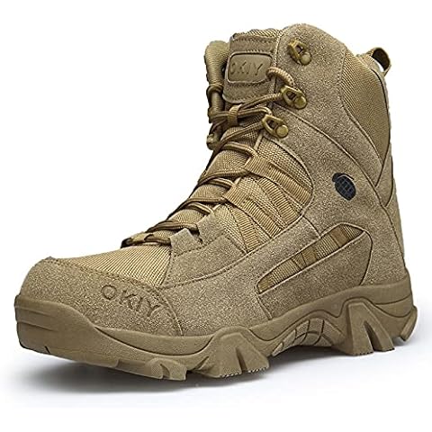 Yytcsjz Mens Tactical Boots, Hiking Work Boots Cover