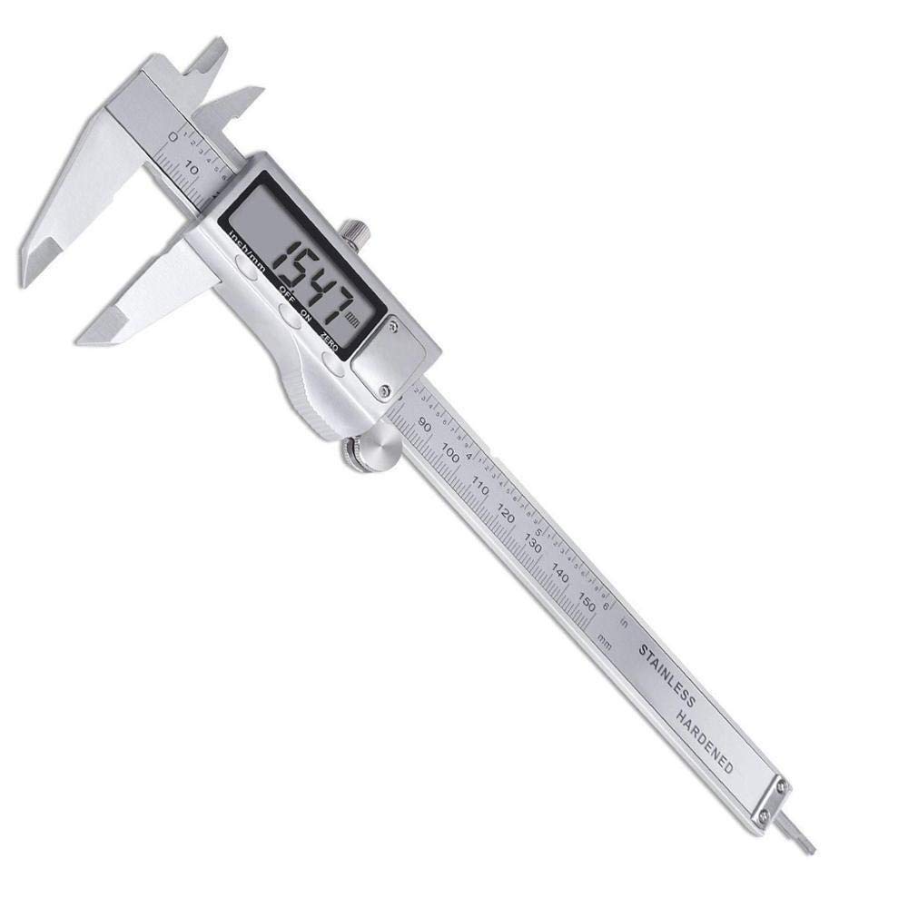 Calibres Digitales Vernier 0-150mm 6 "Pachómetro de Acero Inoxidable Digital Vernier Caliper Calibrador Pachimétrico Profundidad Vernier Calibrador Digital Profesional