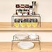 GEDLIRE Kitchen Cabinet Organizer Shelf Rack Set of 2, Medium (13 x 9.4 inch) Metal Freezer Organizer Wire Shelves, Plate Dish Storage Rack for Cabinets, Counter, Cupboard, Pantry Organization, Black