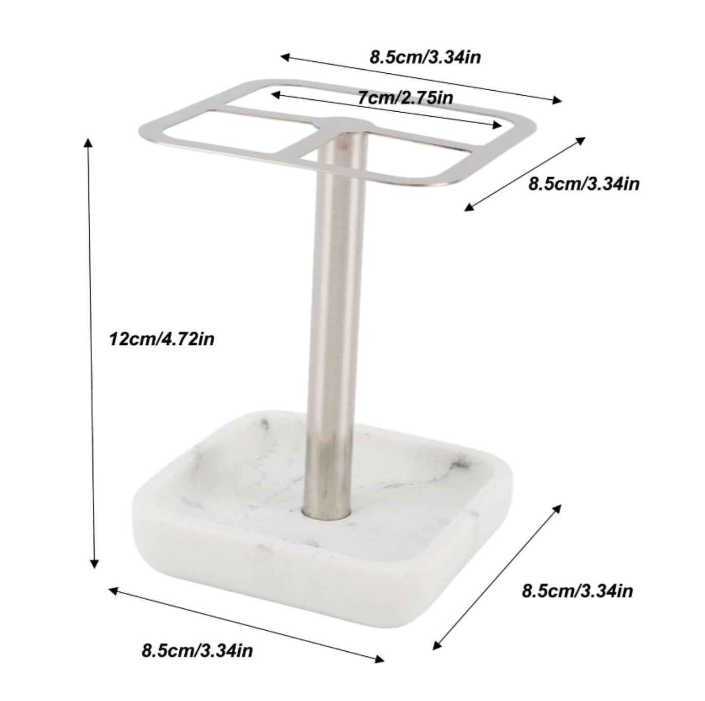 Bagno Porta Portaspazzolino in Acciaio Inossidabile Portaoggetti for Dentifricio da Bagno Spazzolino Accessori(Blue,Silver)