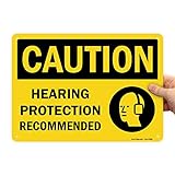 SmartSign 'Caution - Hearing Protection Recommended' Sign | 10' x 14' Plastic
