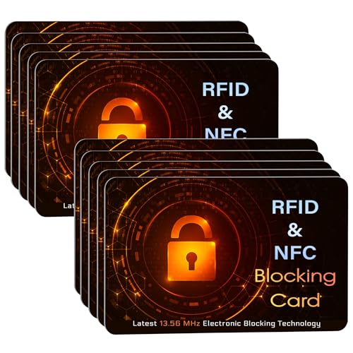 10PCS RFID Blocking Card Credit Card Protector with Safe Shield Credit Card Protection Bank Card Protector for Safe Card Wallet Ultra Thin RFID Blocker and Card Blocker for Contactless Cards