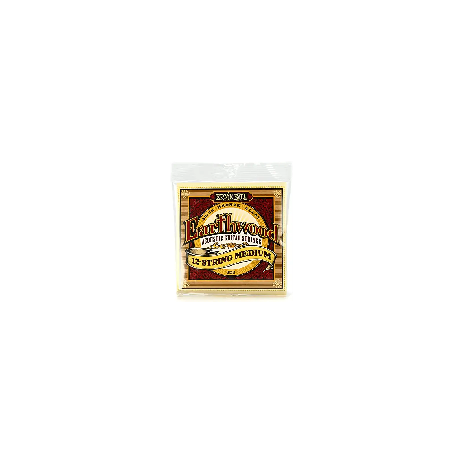Ernie Ball Earthwood 12-String Medium 80/20 Bronze Acoustic Guitar Strings, 11-52 Gauge (P02012)