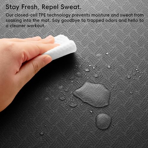 Extra Wide Yoga Mat 72"x 32" - Non Slip TPE Exercise Mat for Home Workout, 6mm High-Density Large Yoga Mat for Men & Women, Eco Friendly Pilates & Fitness Floor Mat with Carry Strap - Image 8