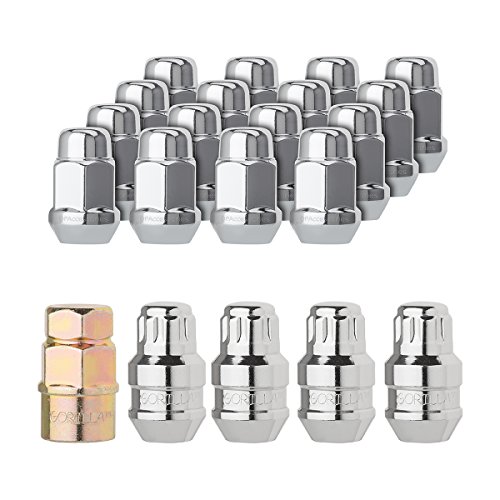 5-Lug Chrome 14X1.5 Wheel Install Kit For Aftermarket Wheels - 16 Nuts / 4 Locks #TOP7